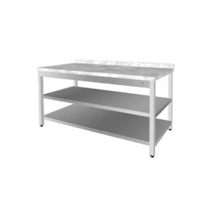 Mermer Tablalı Ara ve Taban Raflı Çalışma Tezgahı